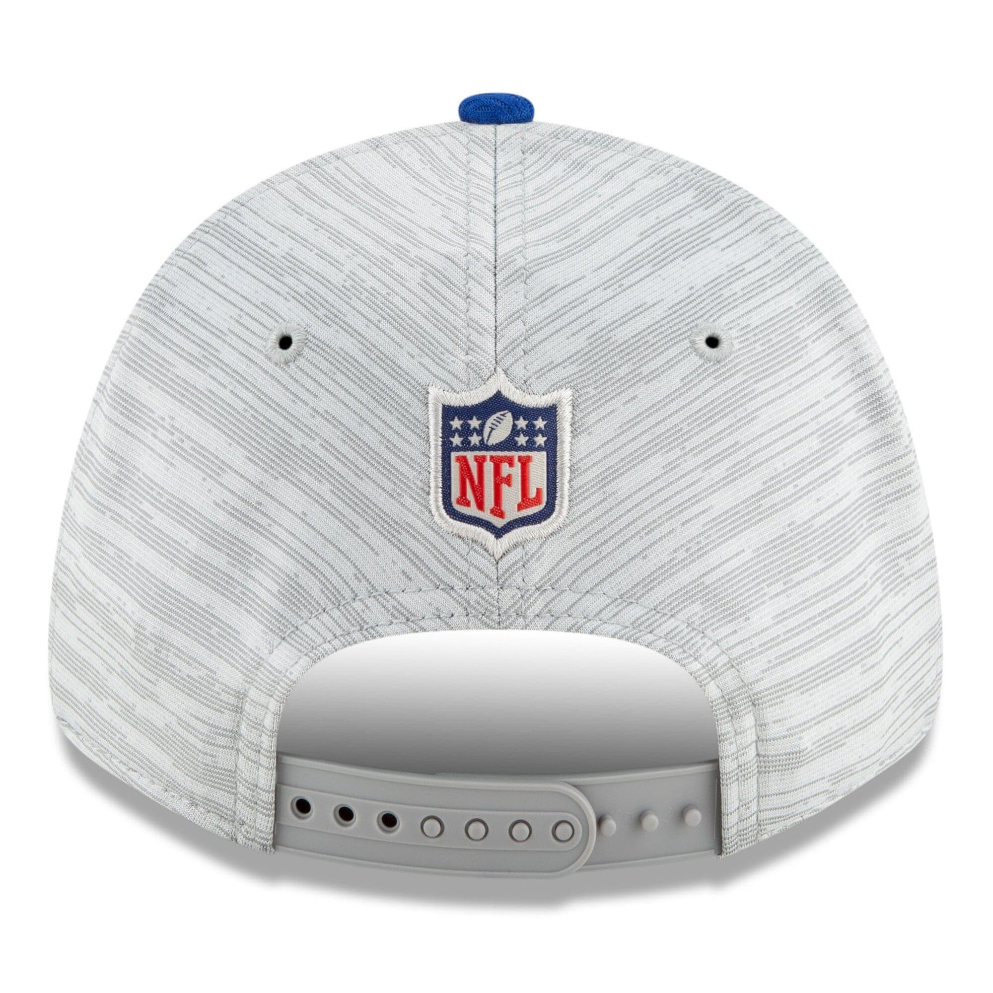 Buffalo Bills New Era NFL 2021 Training Camp 9FORTY Curve Stretch Snapback Hat - Grey