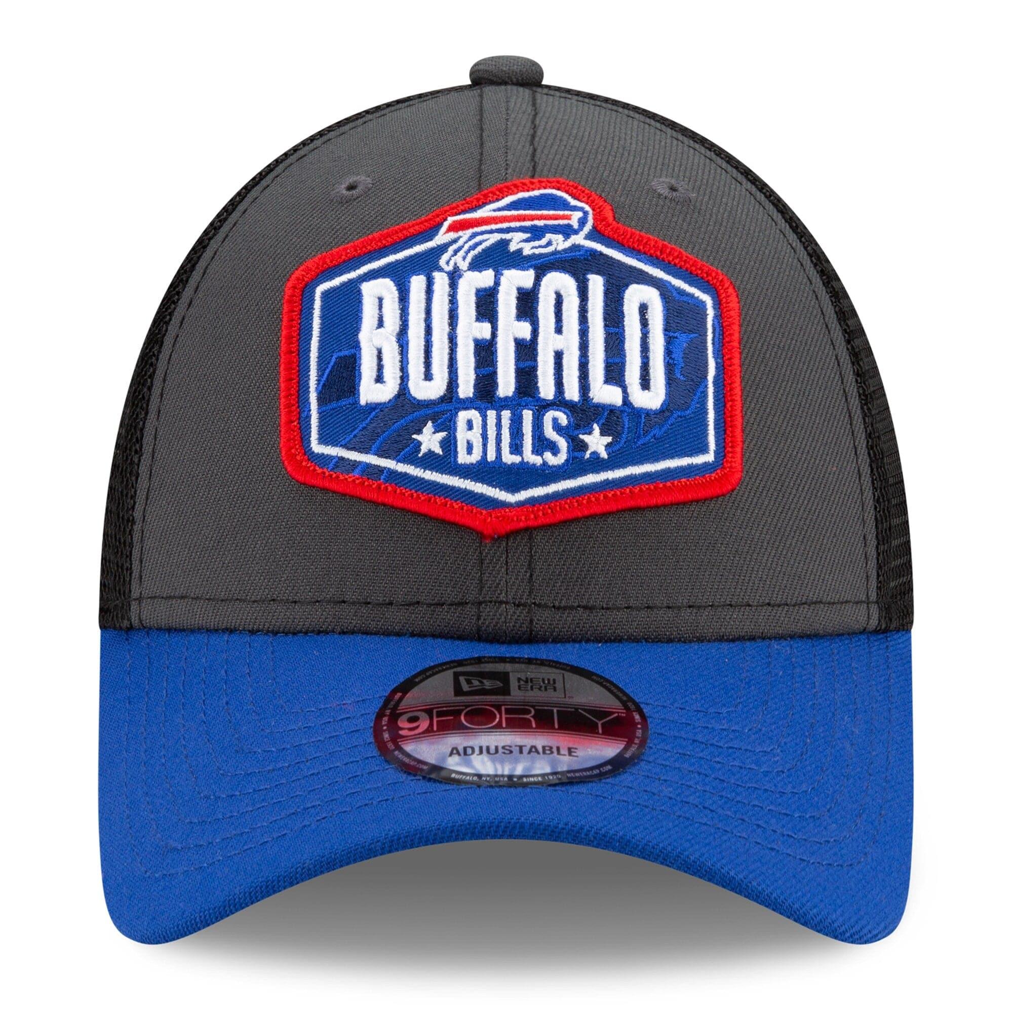 Buffalo Bills New Era 2021 NFL Draft 9FORTY Snapback Curve Hat - Graphite