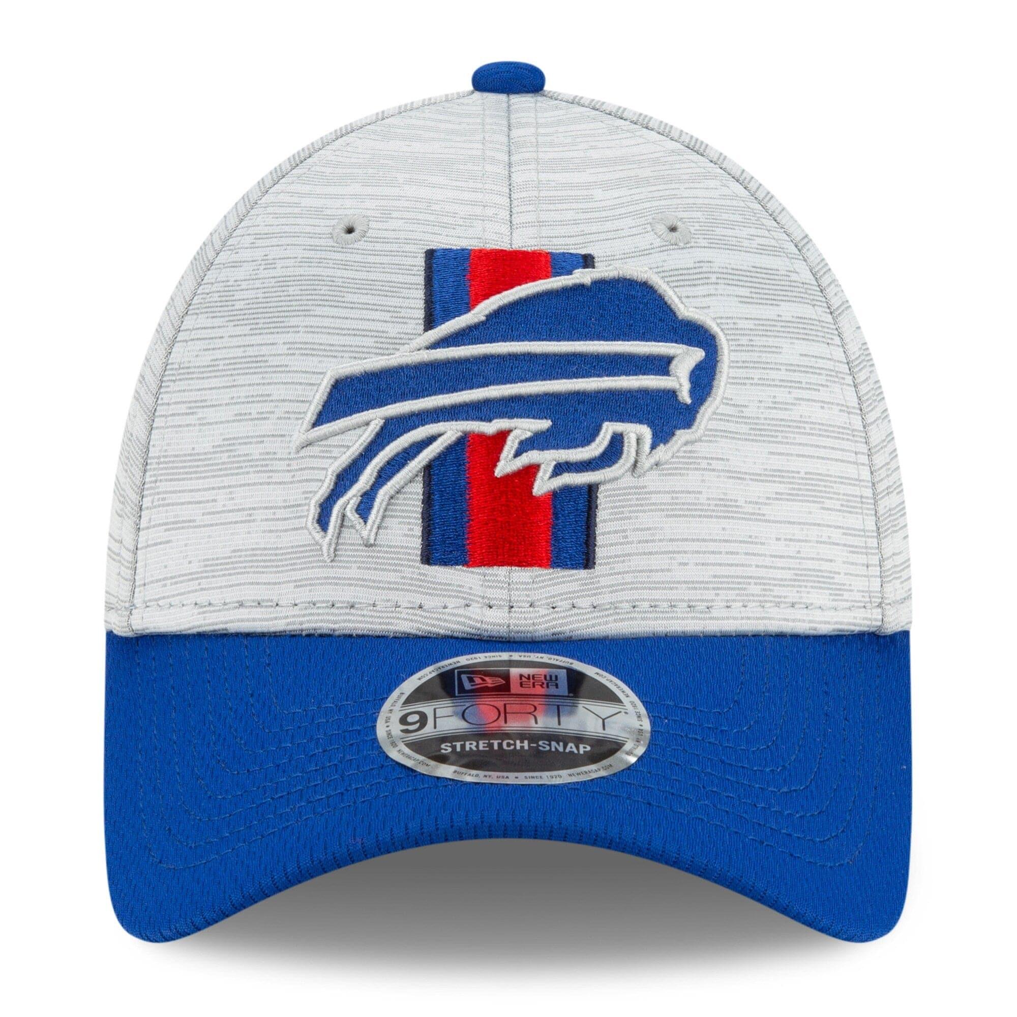 Buffalo Bills New Era NFL 2021 Training Camp 9FORTY Curve Stretch Snapback Hat - Grey