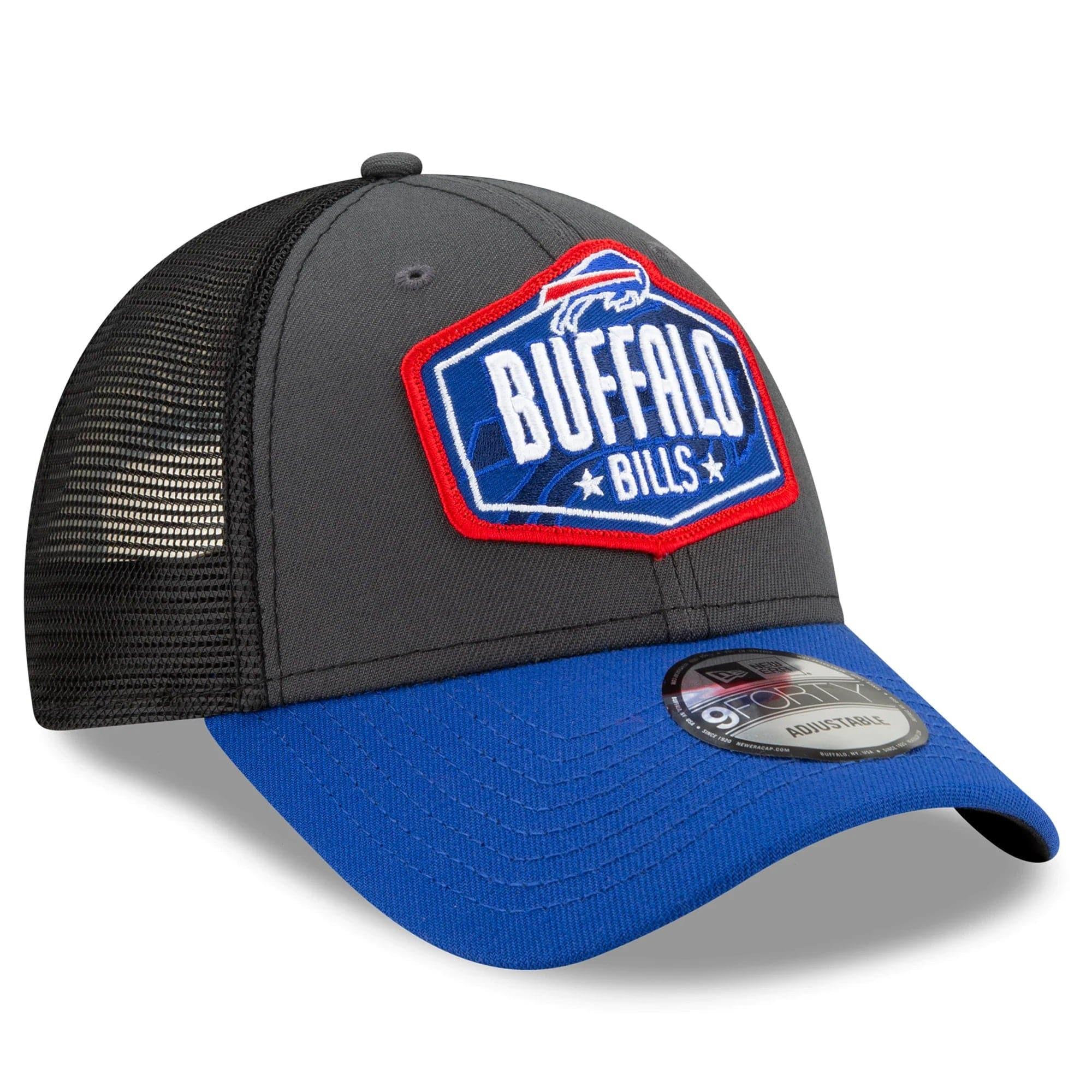 Buffalo Bills New Era 2021 NFL Draft 9FORTY Snapback Curve Hat - Graphite