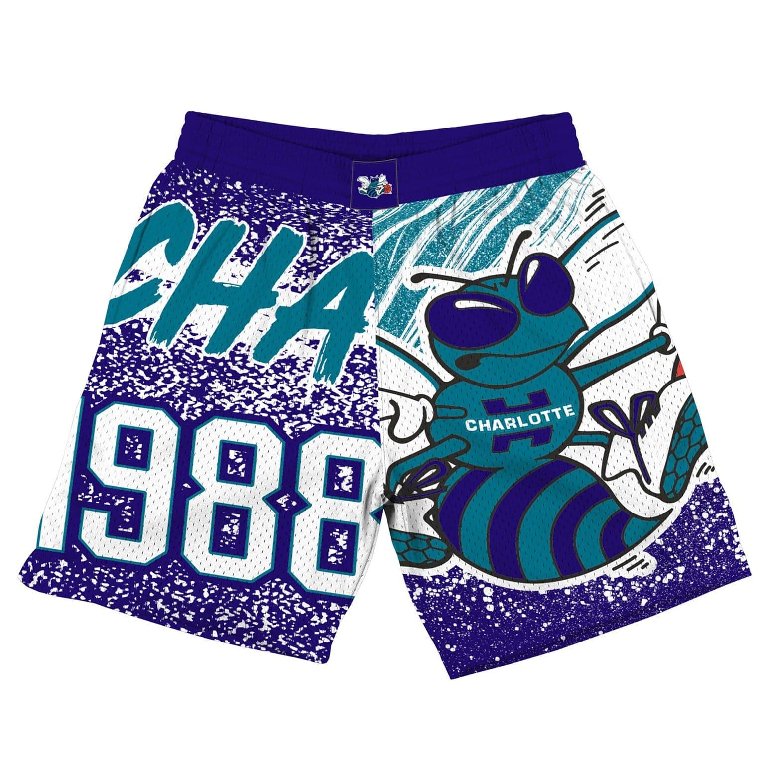 Charlotte Hornets Mitchell & Ness NBA Jumbotron Subliminated Shorts