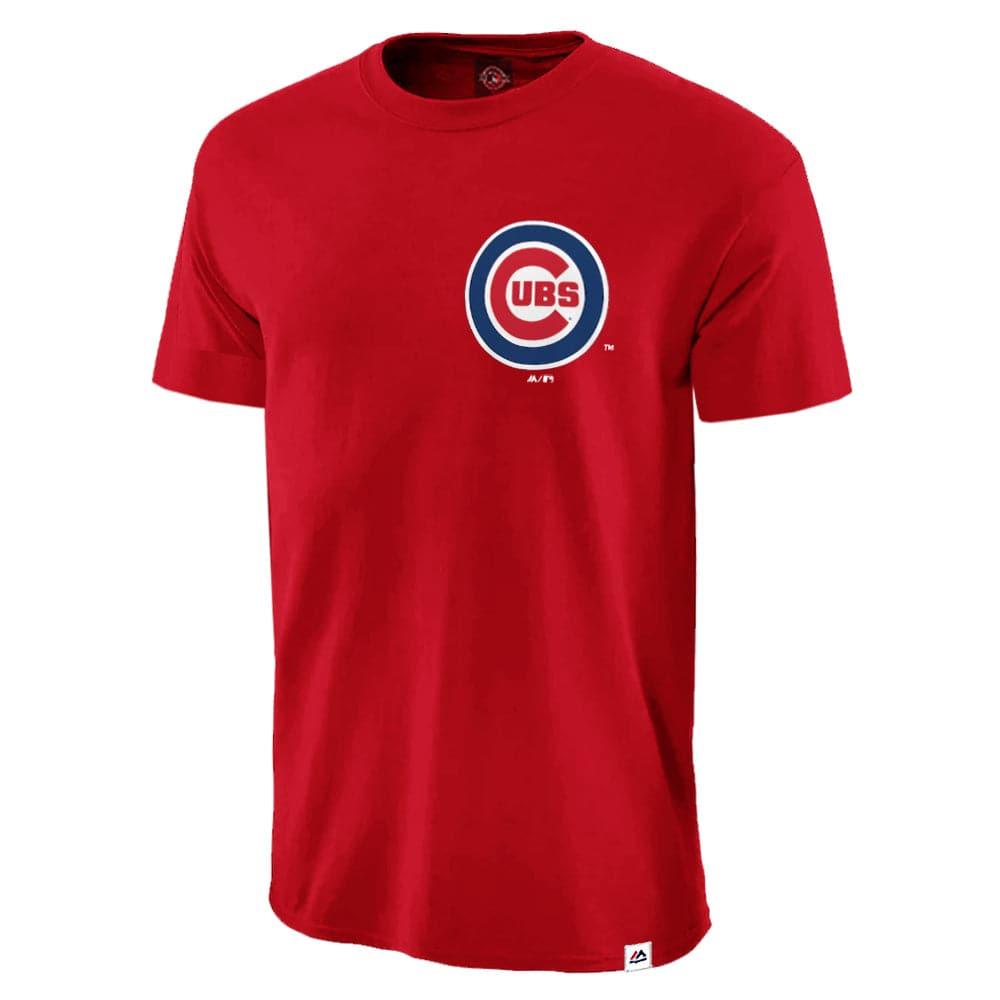 Chicago Cubs Majestic MLB Jeaner Logo T-Shirt - Mars Red