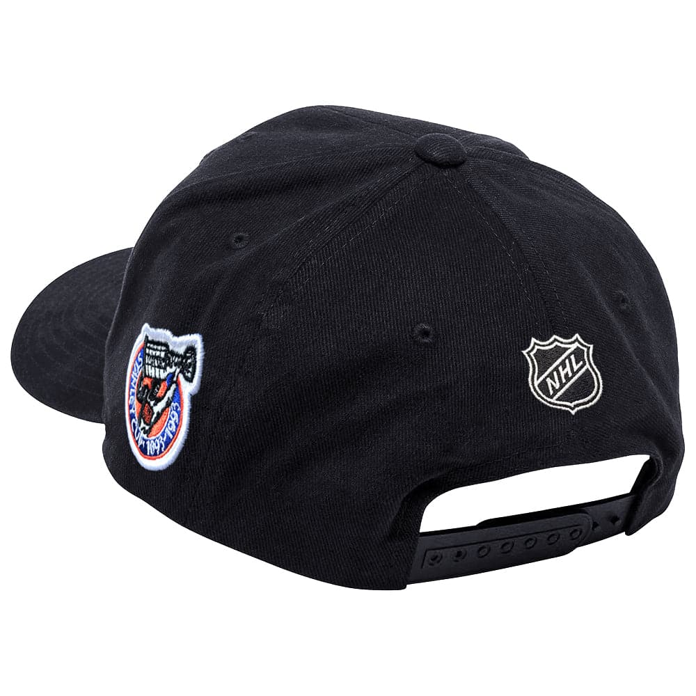 Chicago Blackhawks NHL Finals Champs Pre-Curved Brushed Deadstock Snapback Hat - Black