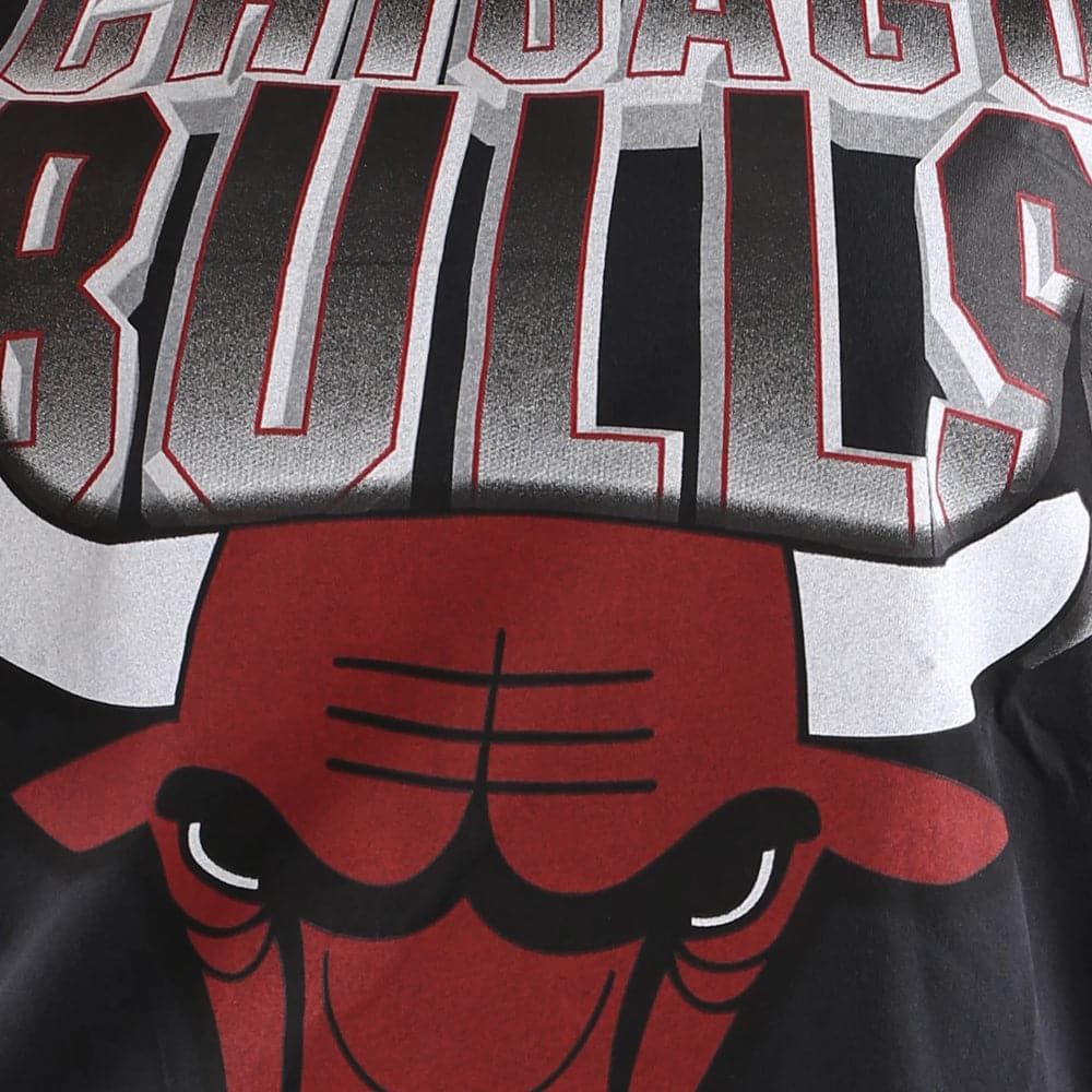 Chicago Bulls Mitchell & Ness NBA Block Blur Vintage T-Shirt - Faded Black