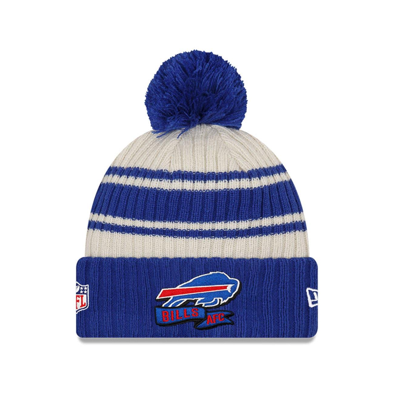 Childs Buffalo Bills New Era NFL 22 Sideline Knit Beanie - Blue