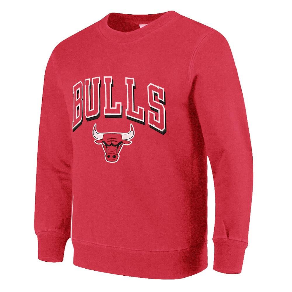 Womens Chicago Bulls Mitchell & Ness NBA Keyline Crew Jumper - Faded Red