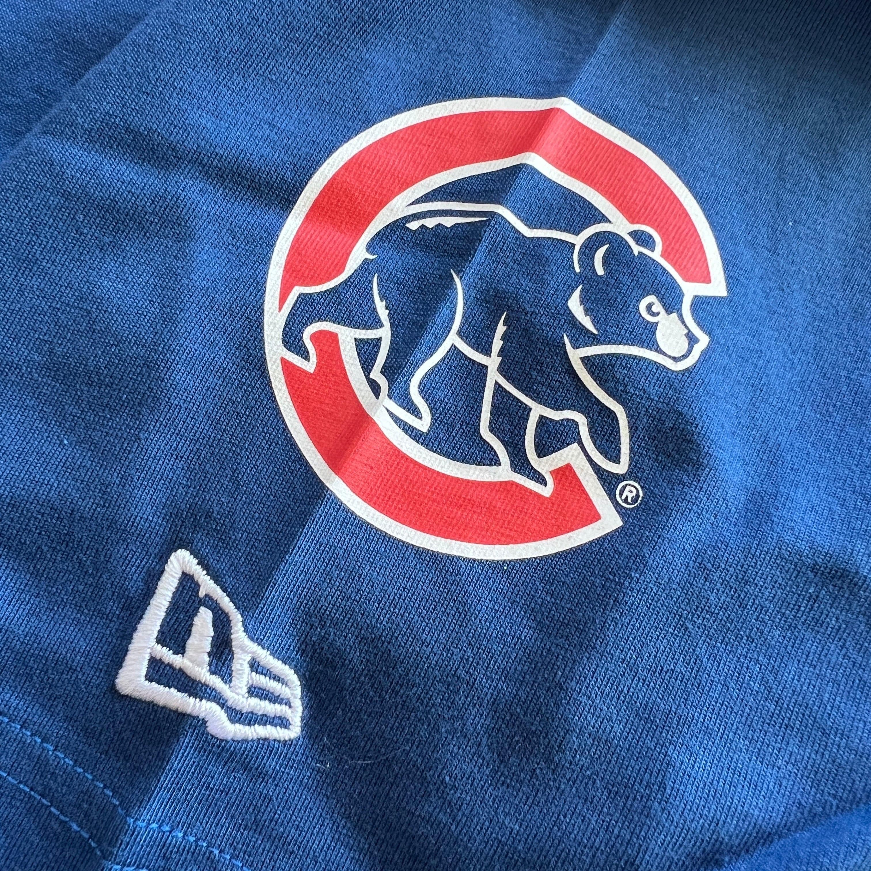 Chicago Cubs New Era MLB Applique Wordmark T-Shirt - Blue