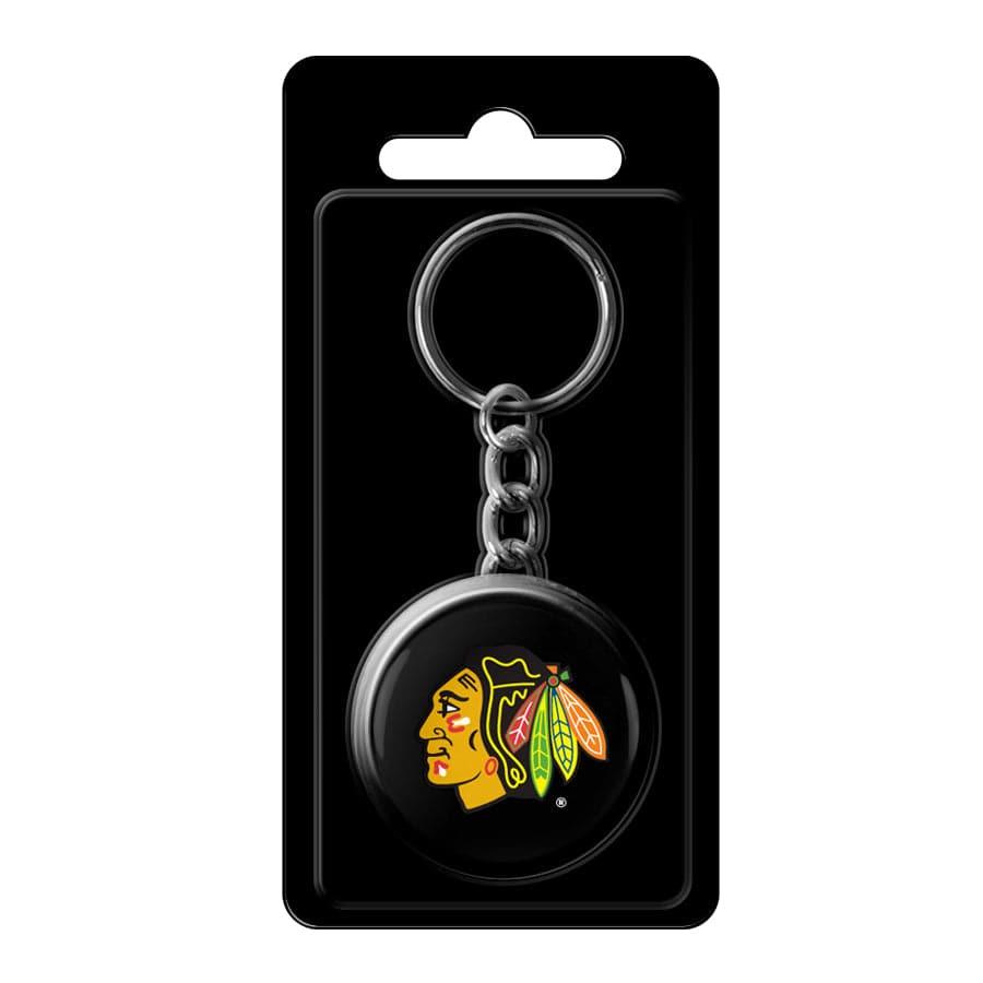 Chicago Blackhawks Inglasco NHL 1.5” Mini Puck Plastic Keychain