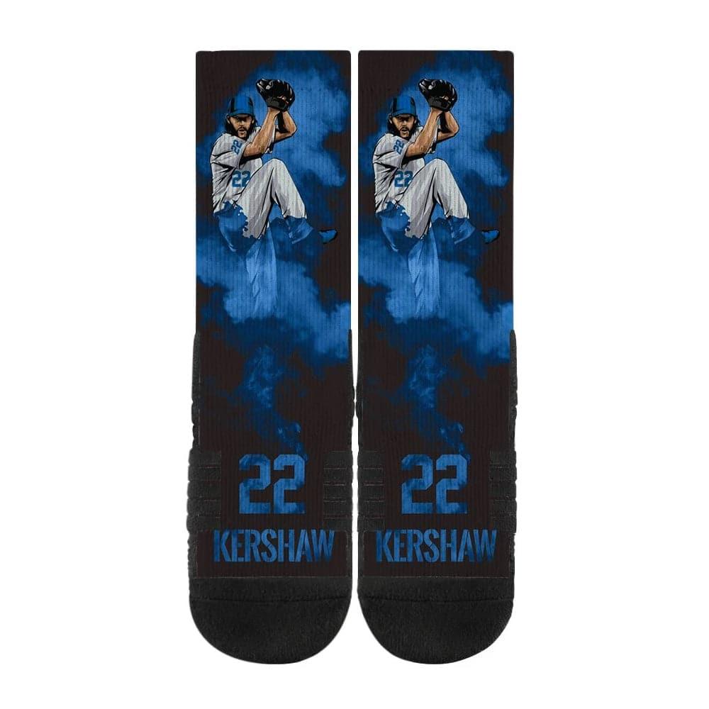Clayton Kershaw Los Angeles Dodgers Strideline MLB Fog Classic Crew Socks - Black