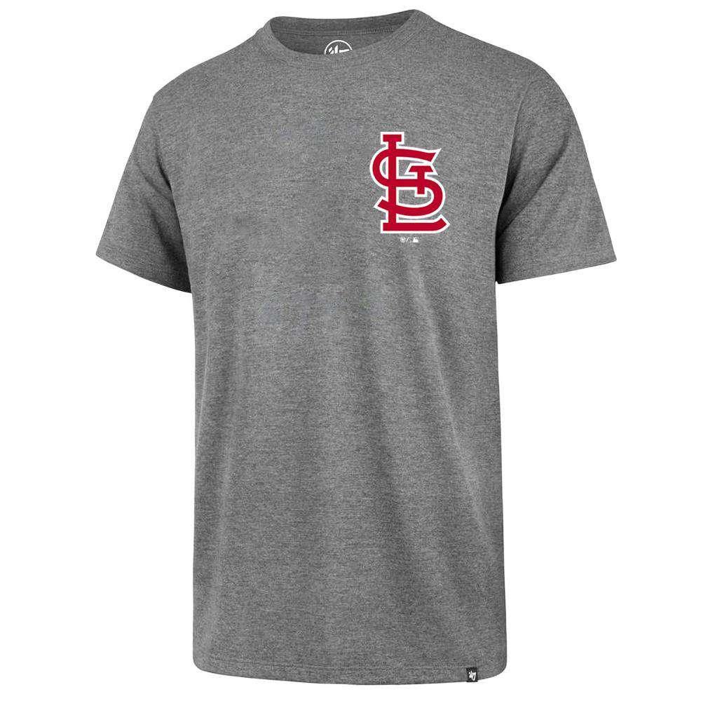 St Louis Cardinals '47 MLB Chest Imprint Splitter T-Shirt - Grey