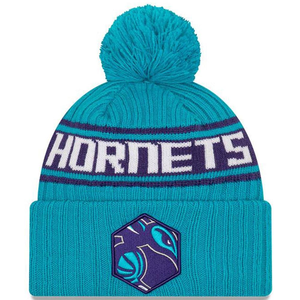 Charlotte Hornets New Era NBA 2021 Draft Pom Knit Beanie - Teal