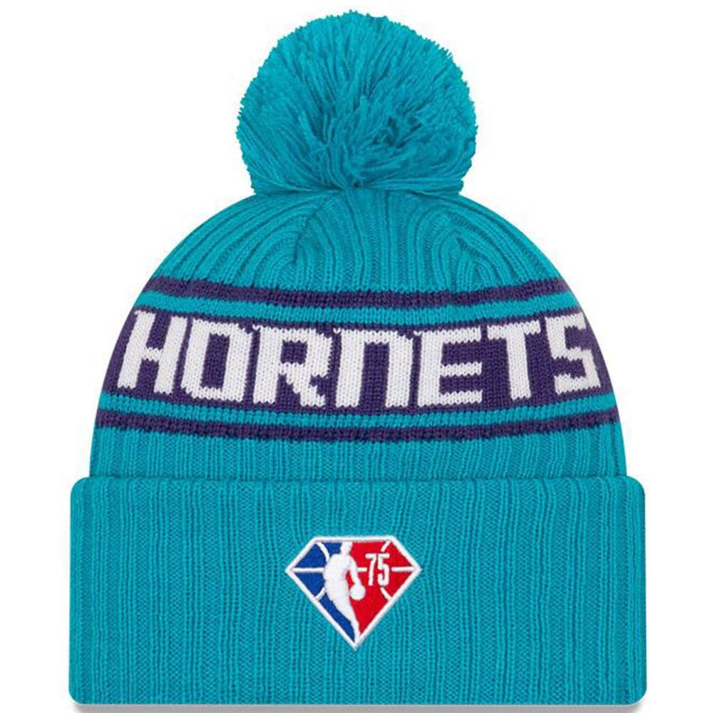Charlotte Hornets New Era NBA 2021 Draft Pom Knit Beanie - Teal