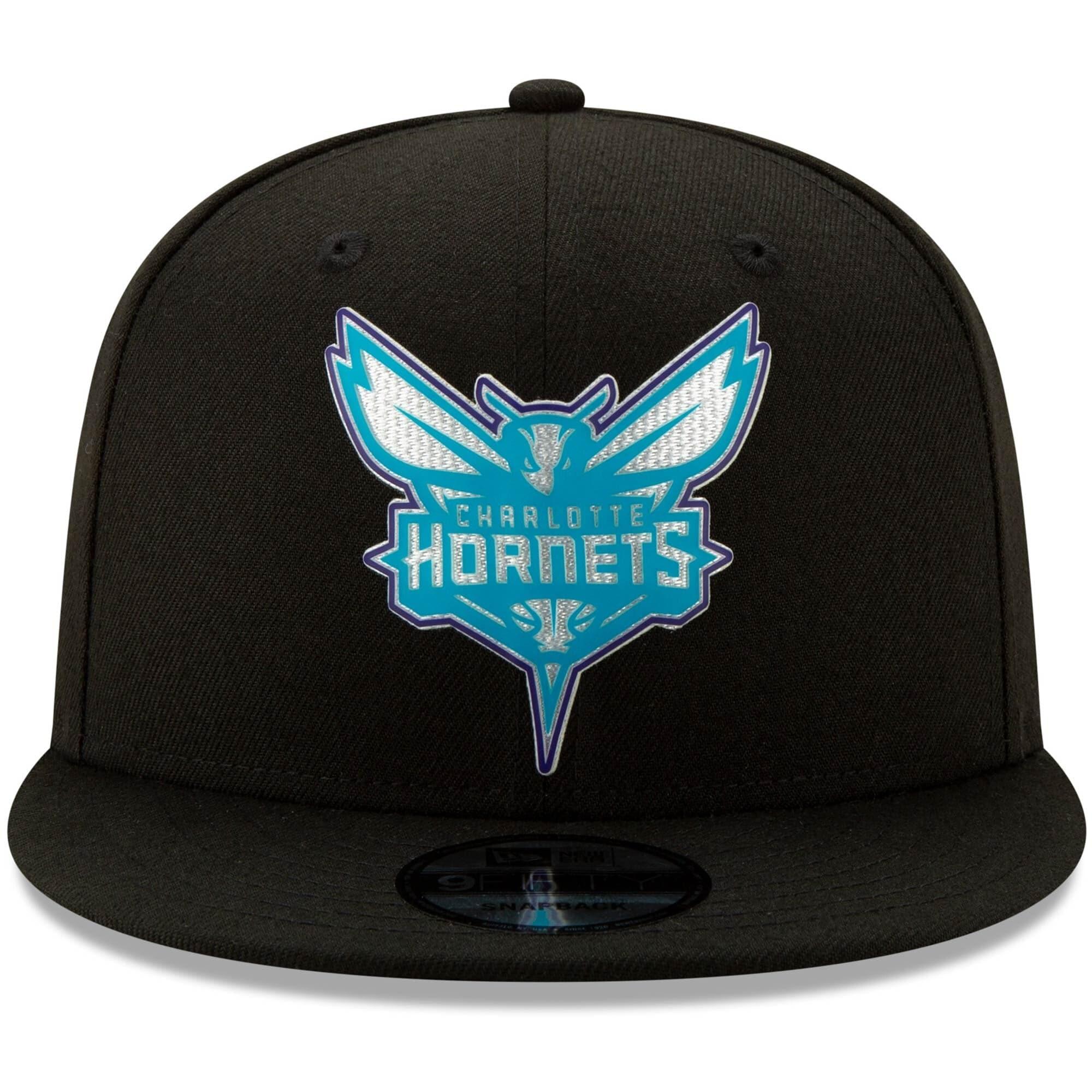 Charlotte Hornets New Era NBA 2020 Back Half 9FIFTY Snapback Hat - Black