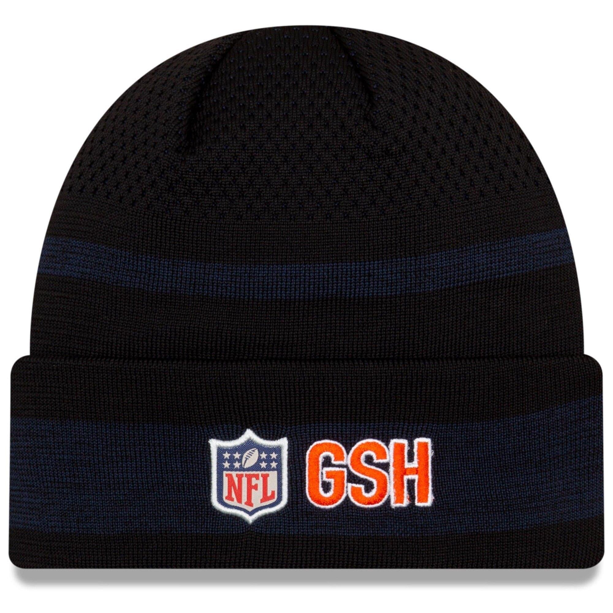 Chicago Bears New Era NFL 2021 Sideline Performance Tech Cuff Beanie - Black