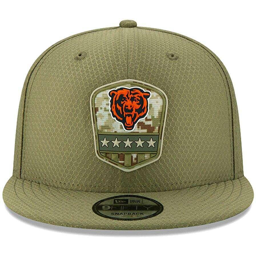 Chicago Bears New Era NFL 2019 Salute To Service 9FIFTY Snapback Hat - Army