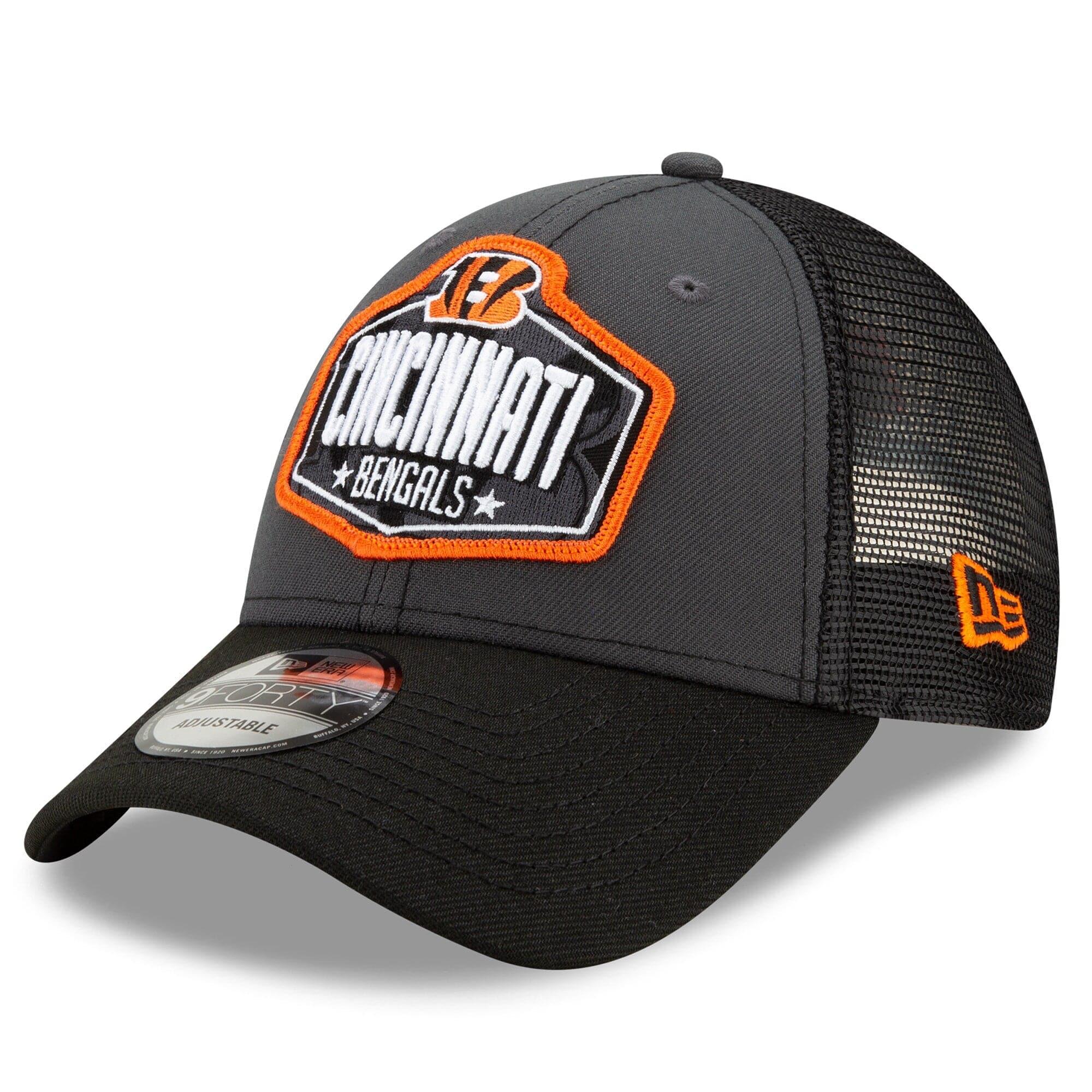 Cincinnati Bengals New Era 2021 NFL Draft 9FORTY Snapback Curve Hat - Graphite