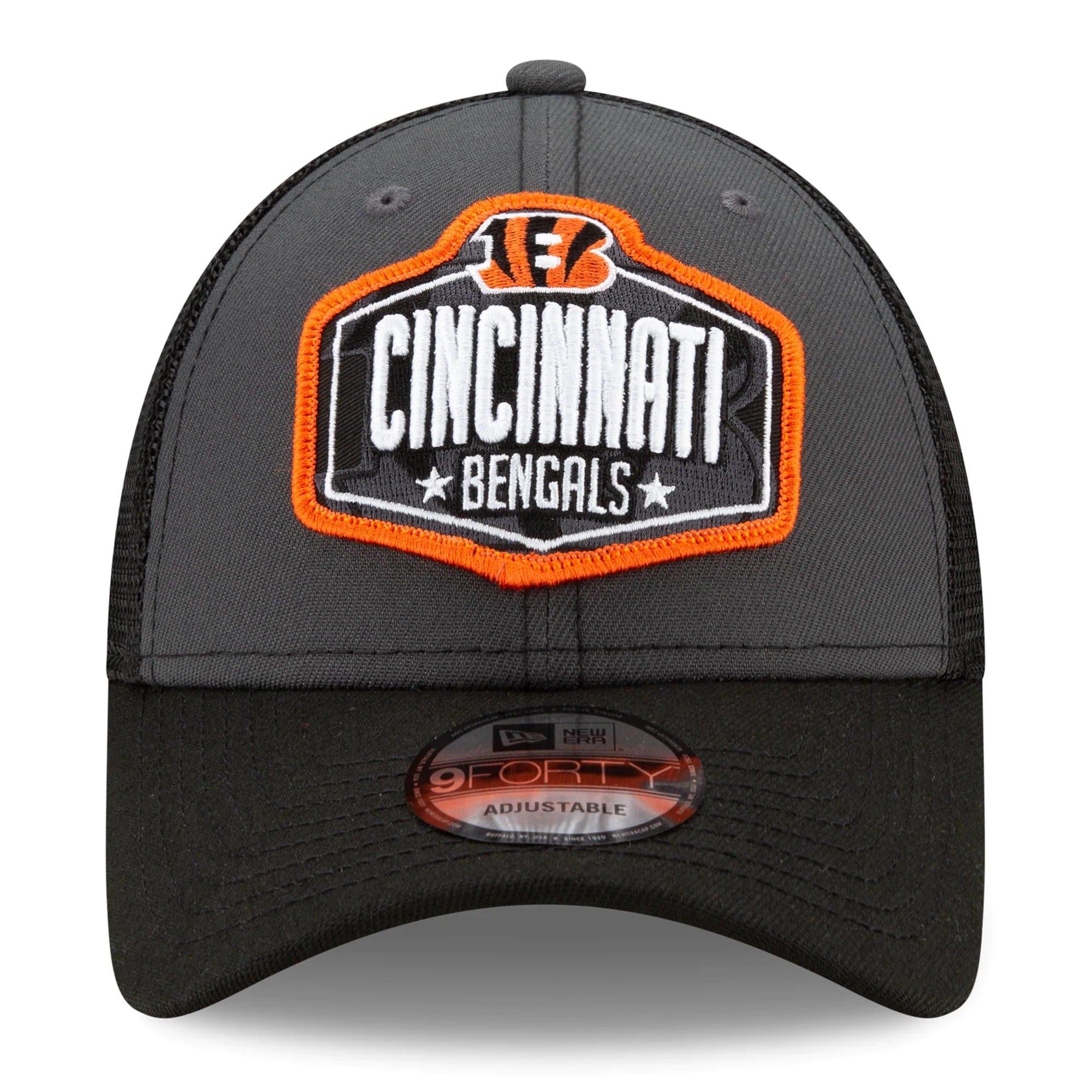 Cincinnati Bengals New Era 2021 NFL Draft 9FORTY Snapback Curve Hat - Graphite