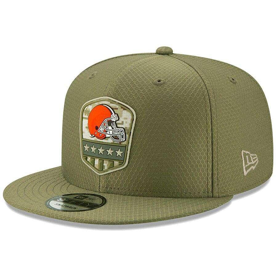 Cleveland Browns New Era NFL 2019 Salute To Service 9FIFTY Snapback Hat - Army