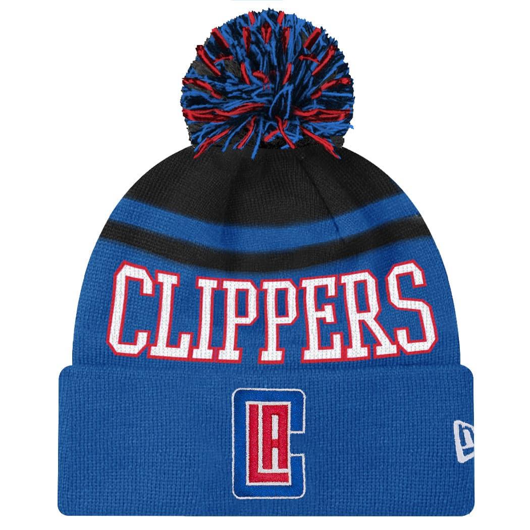 Los Angeles Clippers New Era NBA Team Court Knit Pom Beanie - Blue