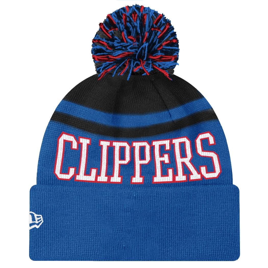 Los Angeles Clippers New Era NBA Team Court Knit Pom Beanie - Blue