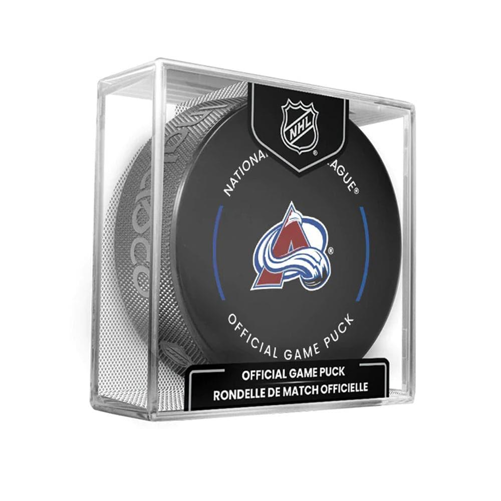 Colorado Avalanche Inglasco NHL Official Team Hockey Puck In Cube