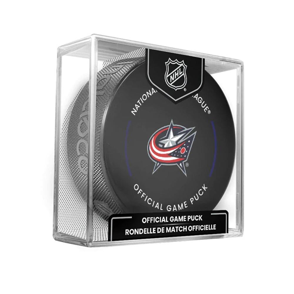 Columbus Blue Jackets Inglasco NHL Official Team Hockey Puck In Cube