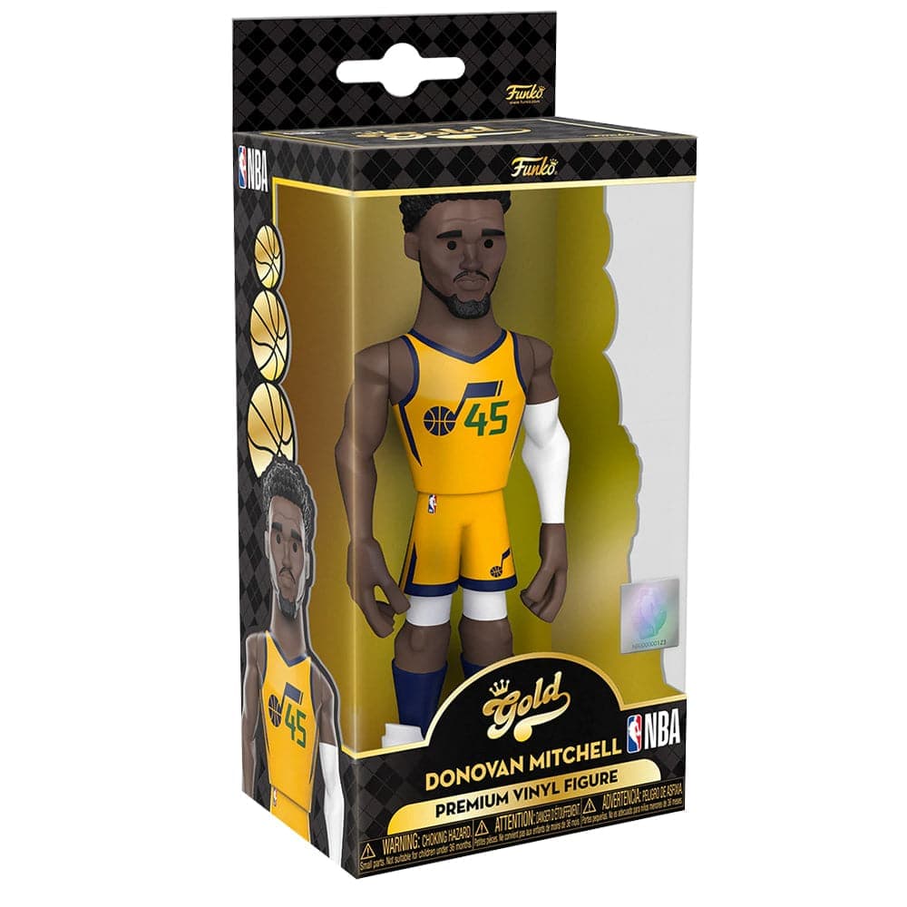 Donovan Mitchell Utah Jazz Funko NBA 5" Home Vinyl Gold Figure - Yellow