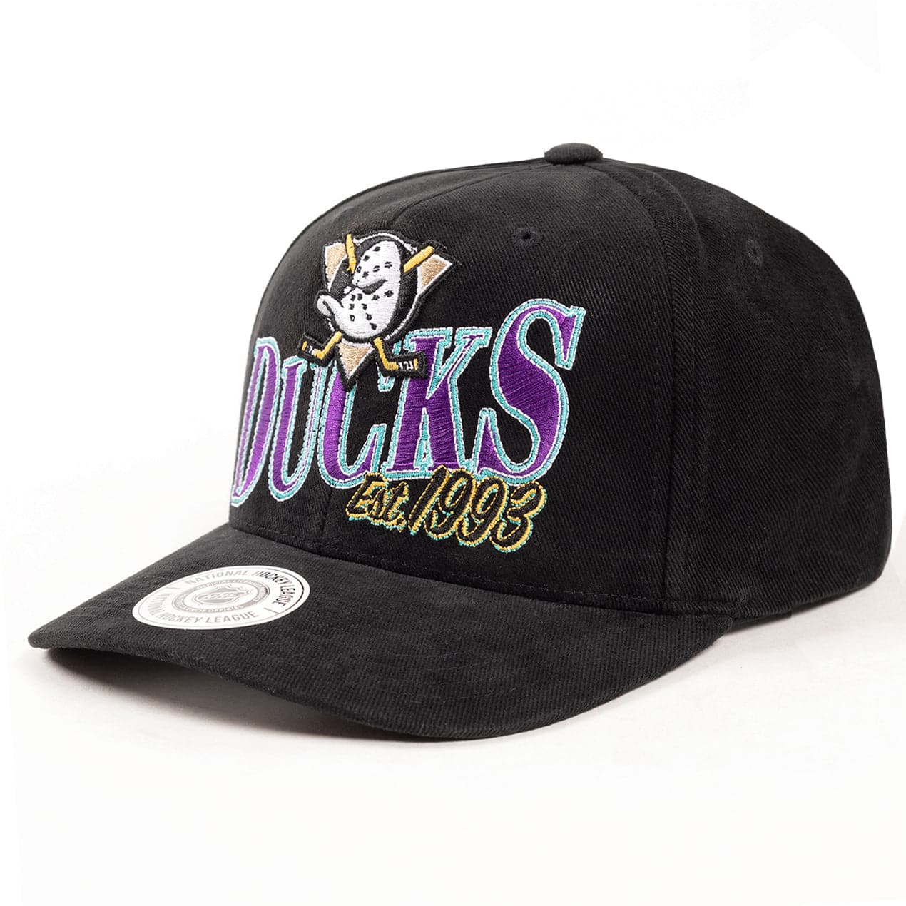 Anaheim Mighty Ducks NHL Wave Pro Crown Snapback Hat - Faded Black