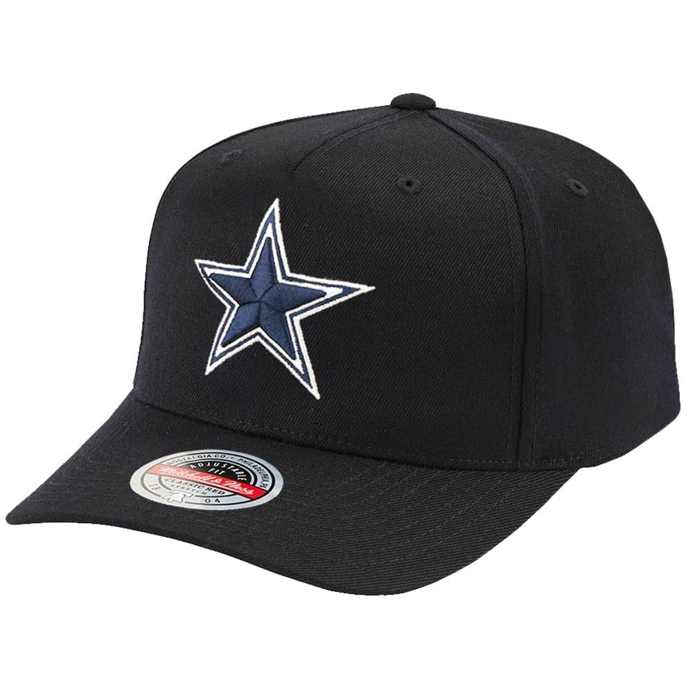 Dallas Cowboys Mitchell & Ness NFL Logo Classic Red Snapback Hat - Black