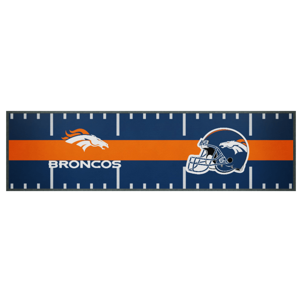 Denver Broncos NFL Team Field 90 x 25cm Bar Runner/Mat