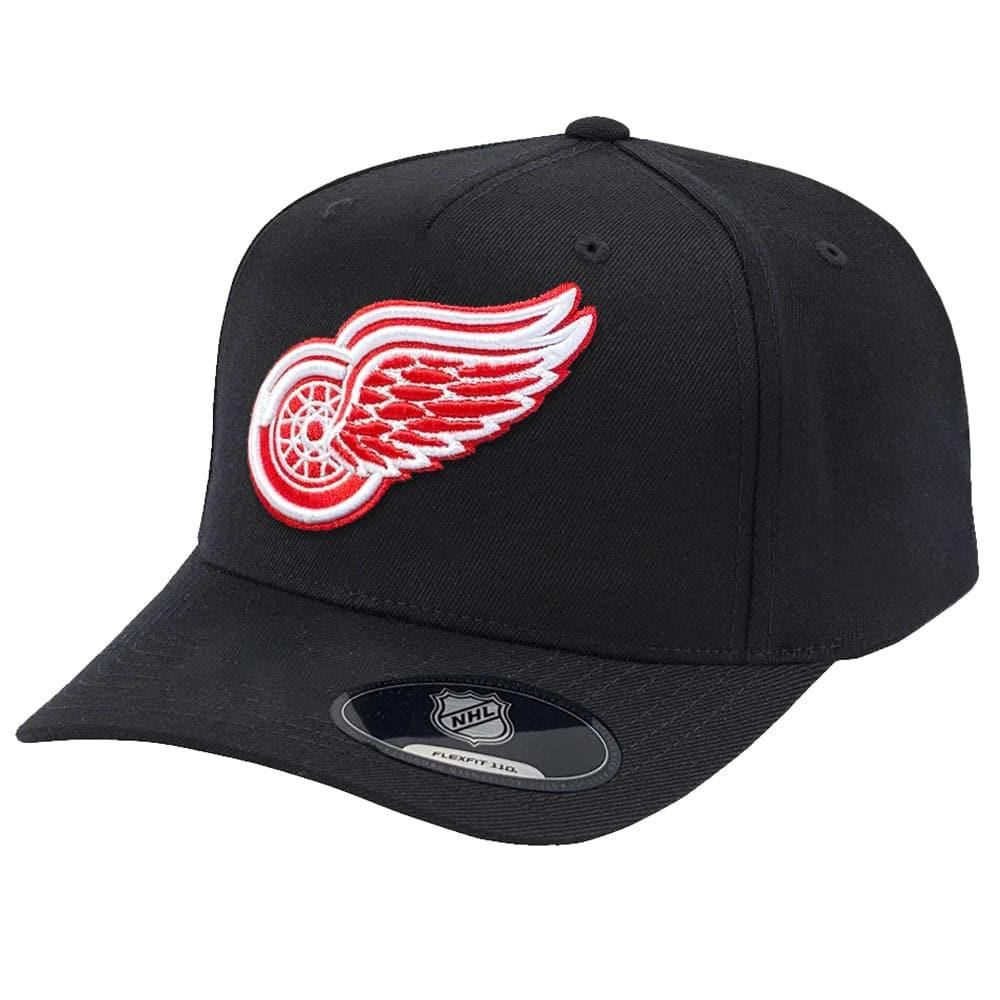 Detroit Red Wings NHL Team Logo 110 Curve Snapback Hat - Black