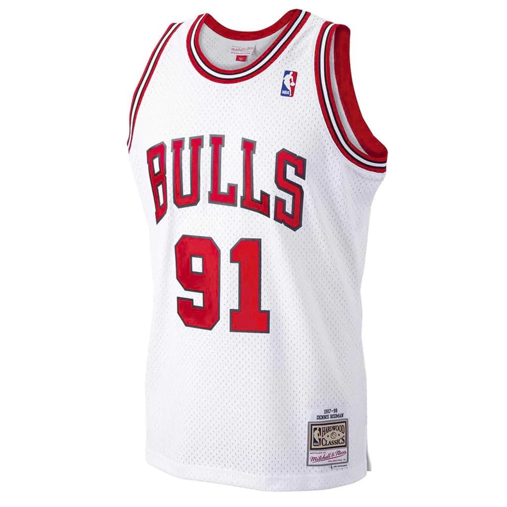 Dennis Rodman Chicago Bulls 97-98 Home Mitchell & Ness NBA Swingman Jersey - White