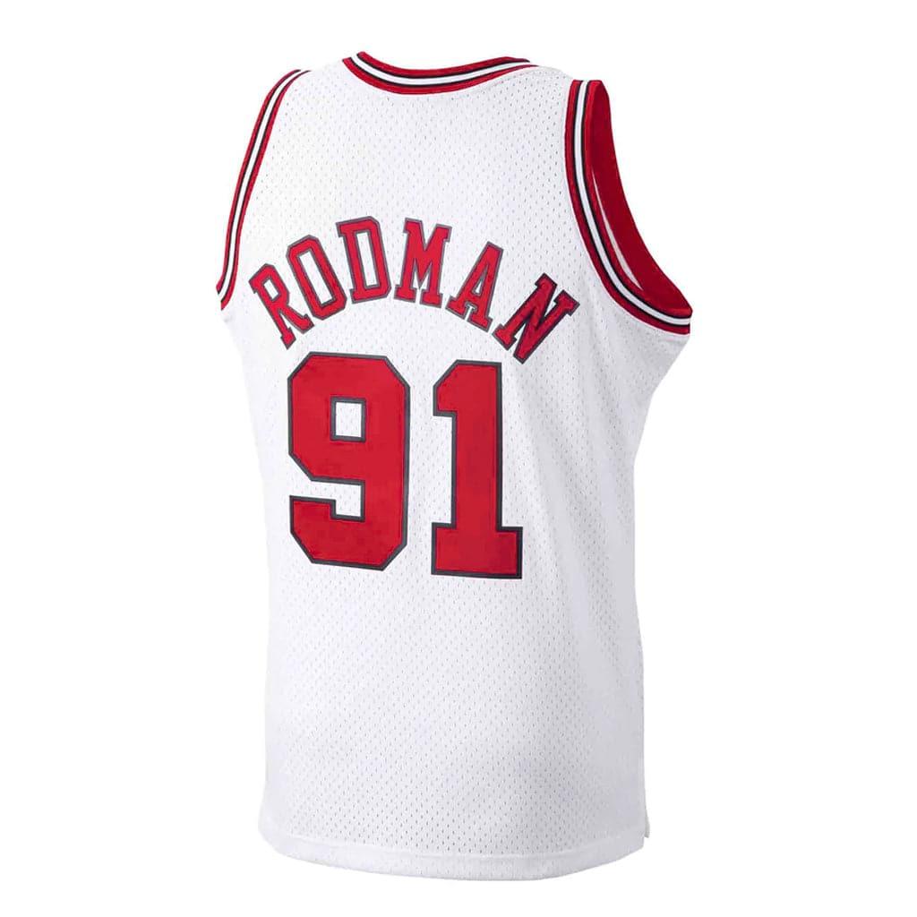 Dennis Rodman Chicago Bulls 97-98 Home Mitchell & Ness NBA Swingman Jersey - White