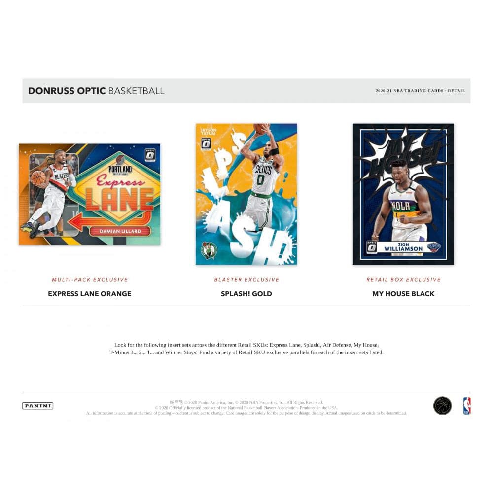 2020-21 NBA Panini Optic Basketball Trading Card Blaster Box - 28 Cards