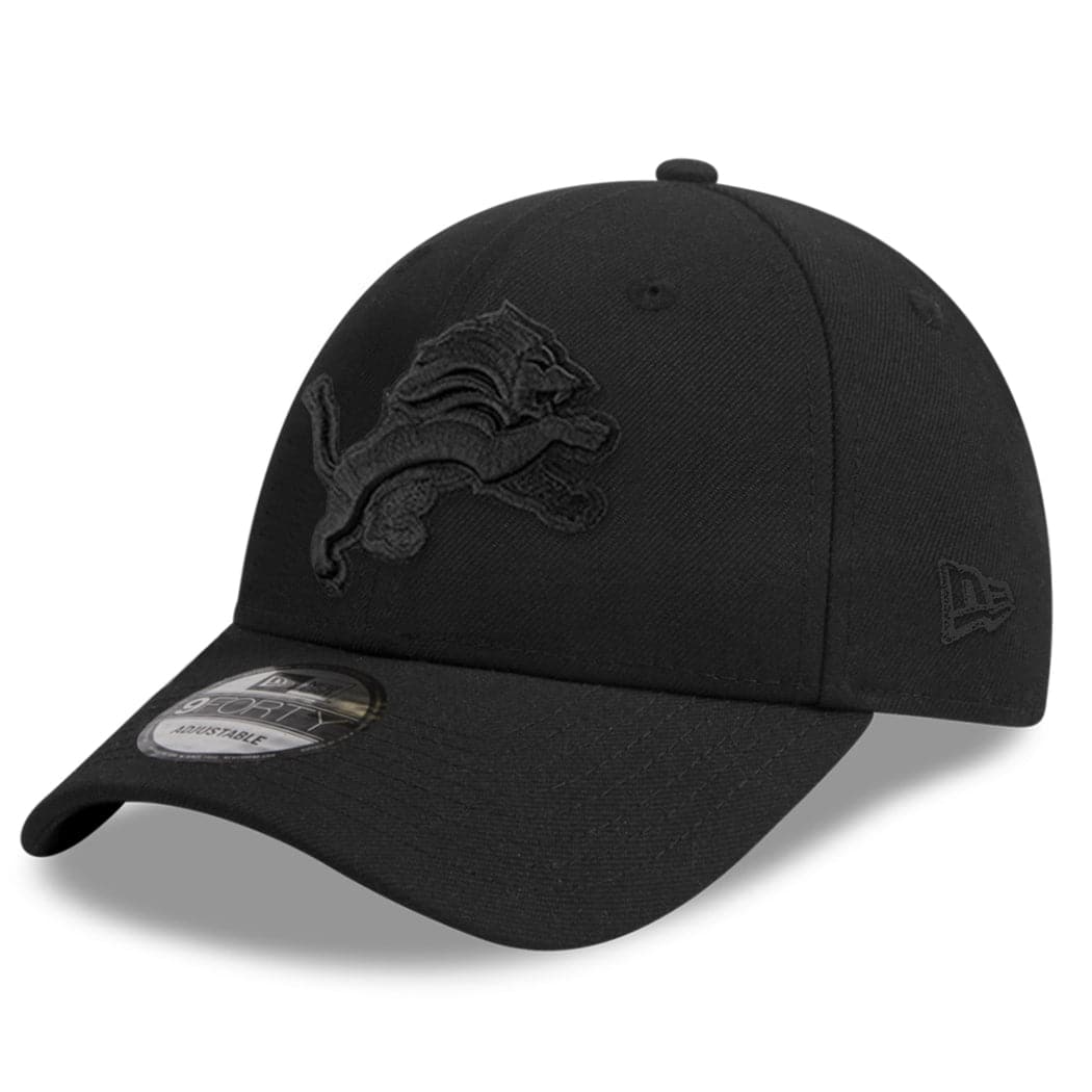 Detroit Lions New Era NFL Black On Black 9FORTY Snapback Hat