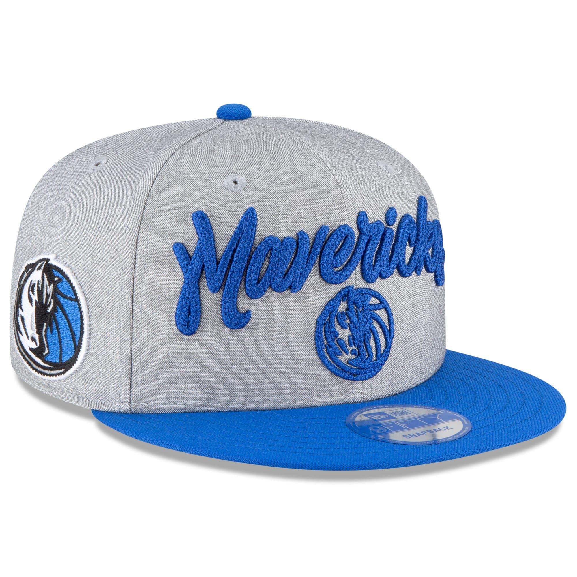 Dallas Mavericks New Era 2020 NBA Draft 9FIFTY Snapback Hat - Heather Grey