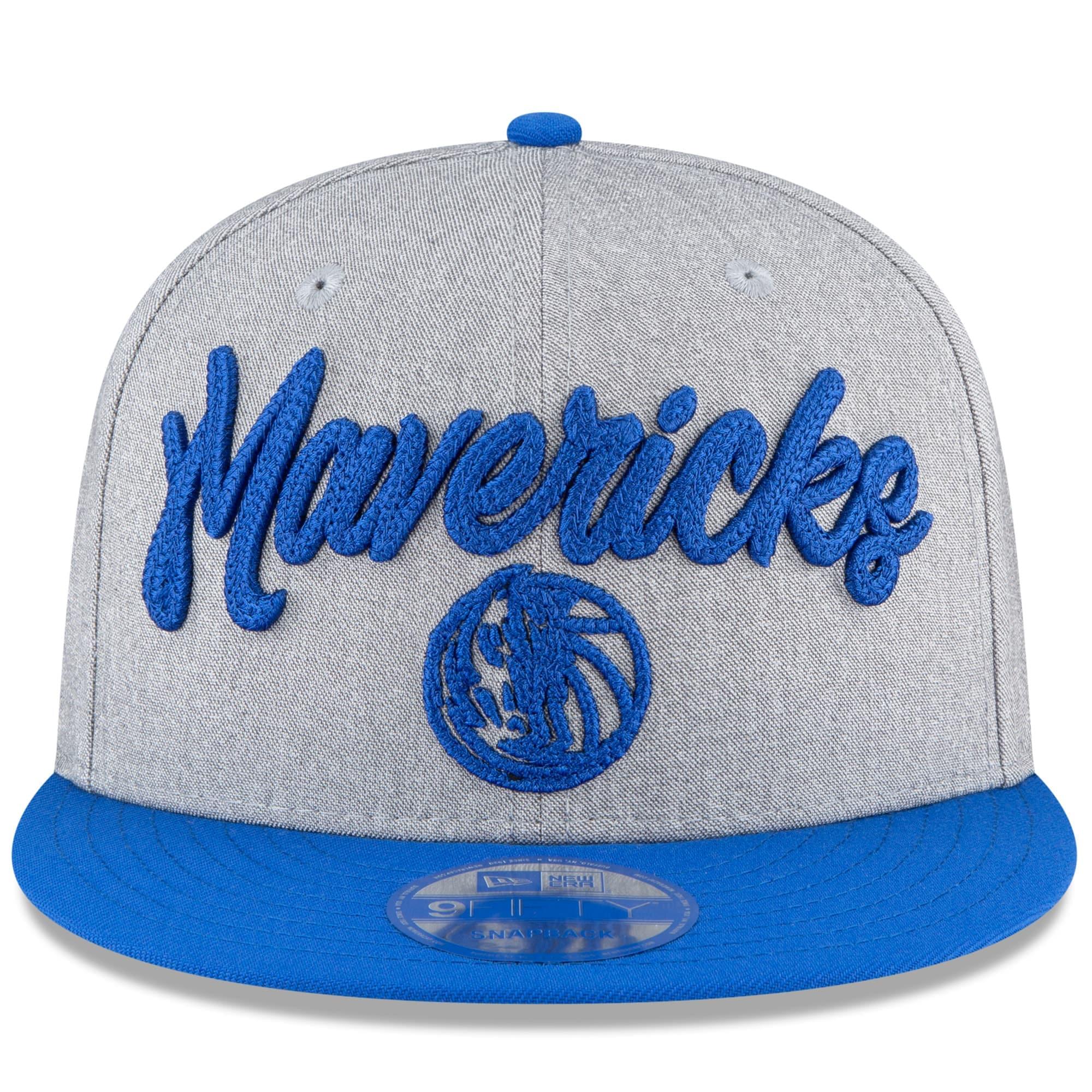 Dallas Mavericks New Era 2020 NBA Draft 9FIFTY Snapback Hat - Heather Grey
