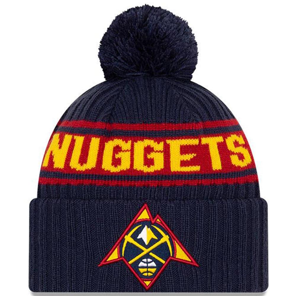 Denver Nuggets New Era NBA 2021 Draft Pom Knit Beanie - Navy