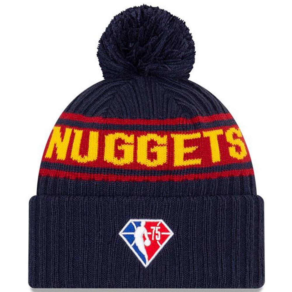 Denver Nuggets New Era NBA 2021 Draft Pom Knit Beanie - Navy