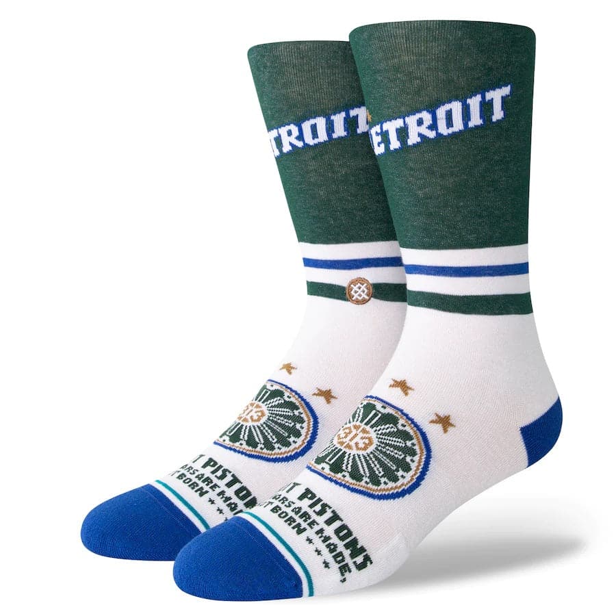Detroit Pistons Stance NBA 22-23 City Edition Crew Socks - White