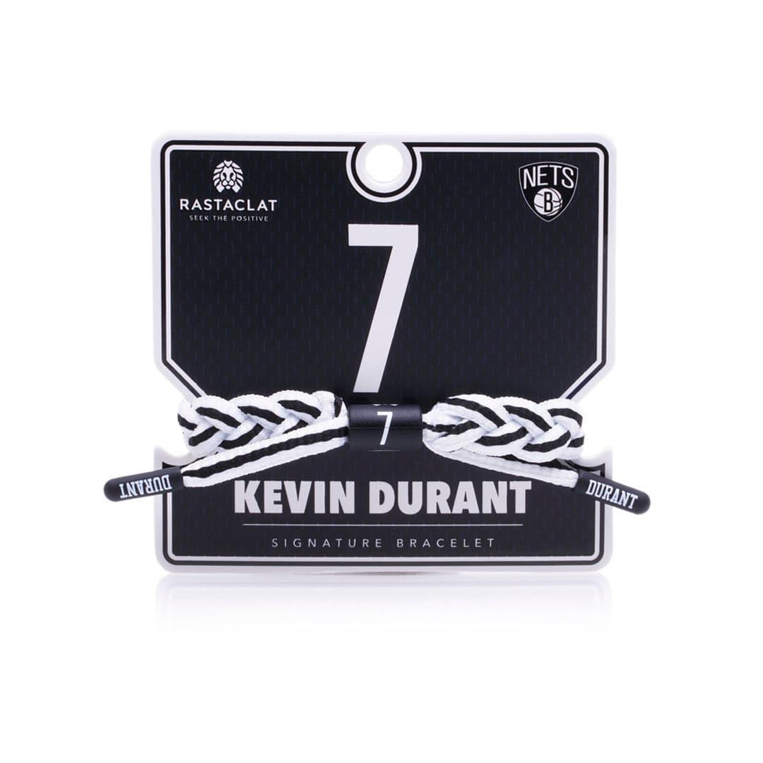 Kevin Durant Brooklyn Nets Rastaclat NBA Braided Bracelet - White/Black