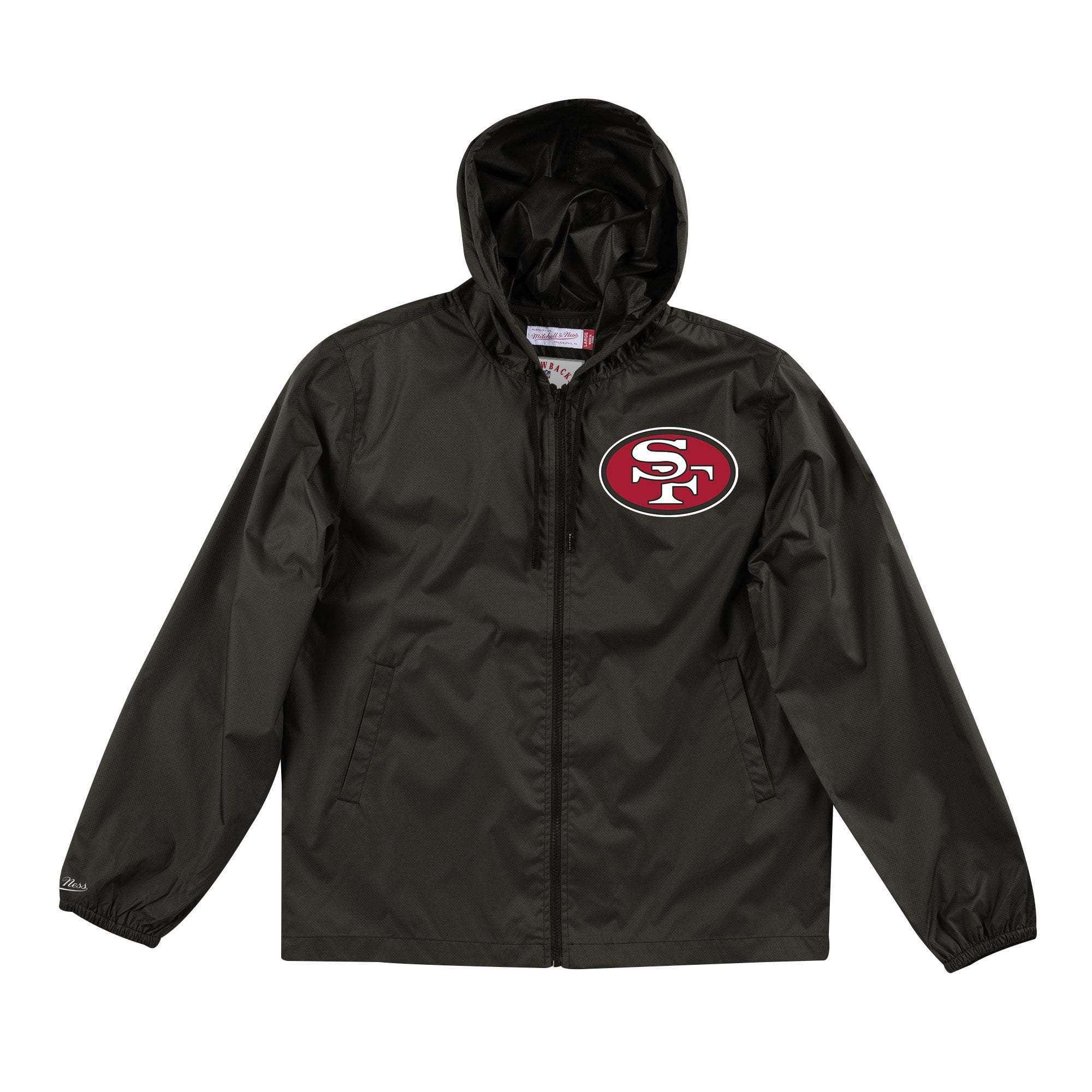 San Francisco 49ers Mitchell & Ness NFL Team Captain Windbreaker Jacket - Black