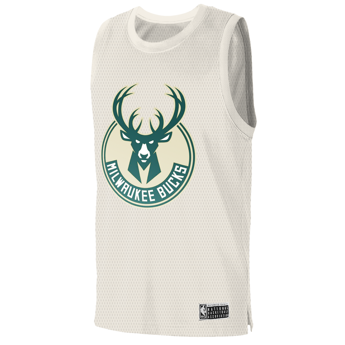 Giannis Antetokounmpo Milwaukee Bucks NBA Essentials Name Number Jersey - Off White
