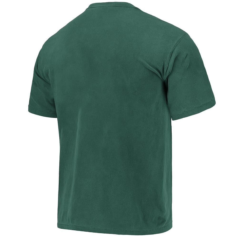 Green Bay Packers NFL Chest Patch Vintage T-Shirt - Faded Green