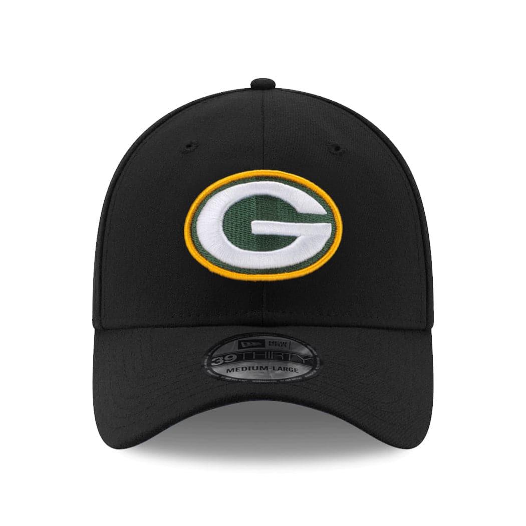 Green Bay Packers New Era NFL Team 39THIRTY Stretch Fit Hat - Black