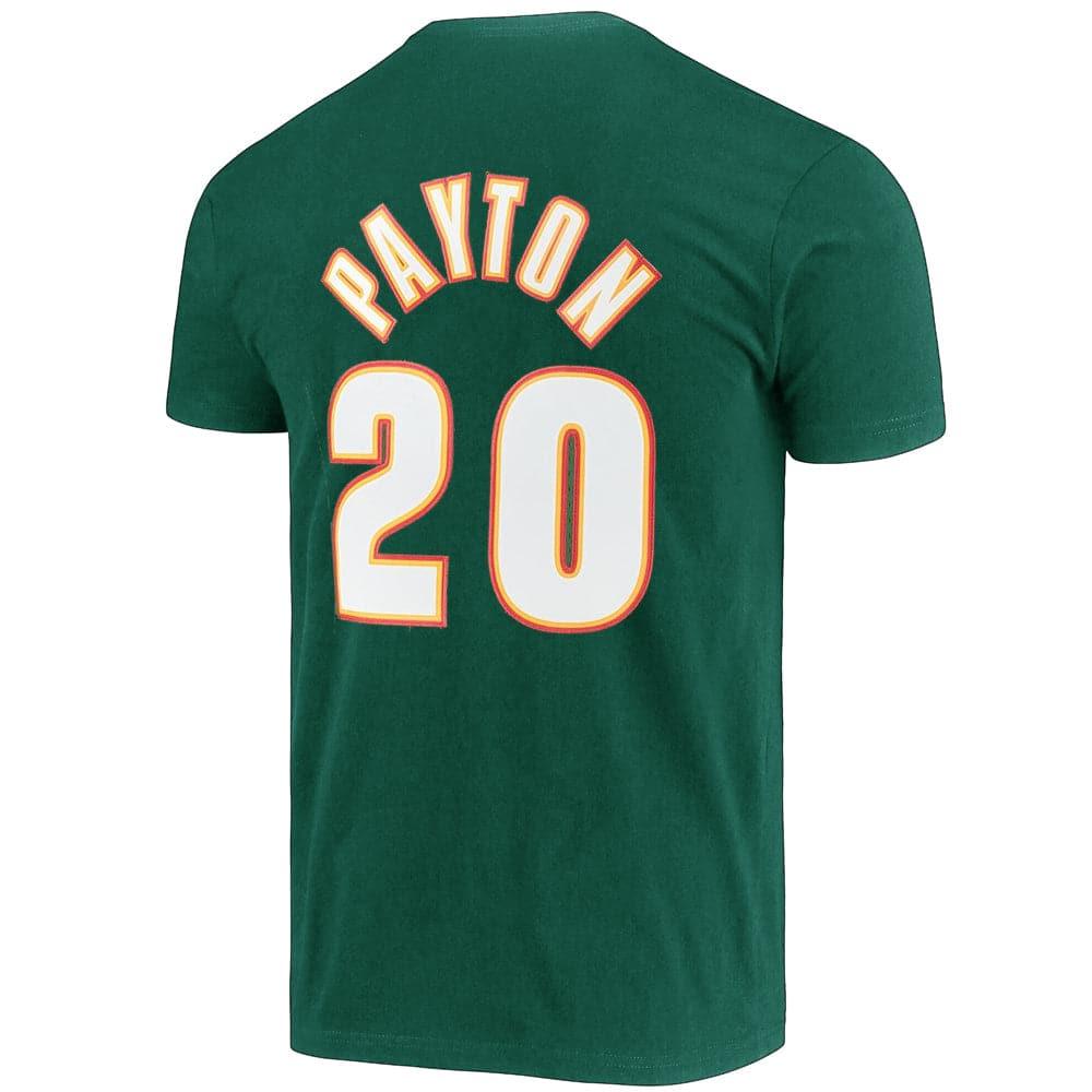 Gary Payton Seattle Supersonics Mitchell & Ness NBA HWC Name Number T-Shirt - Green