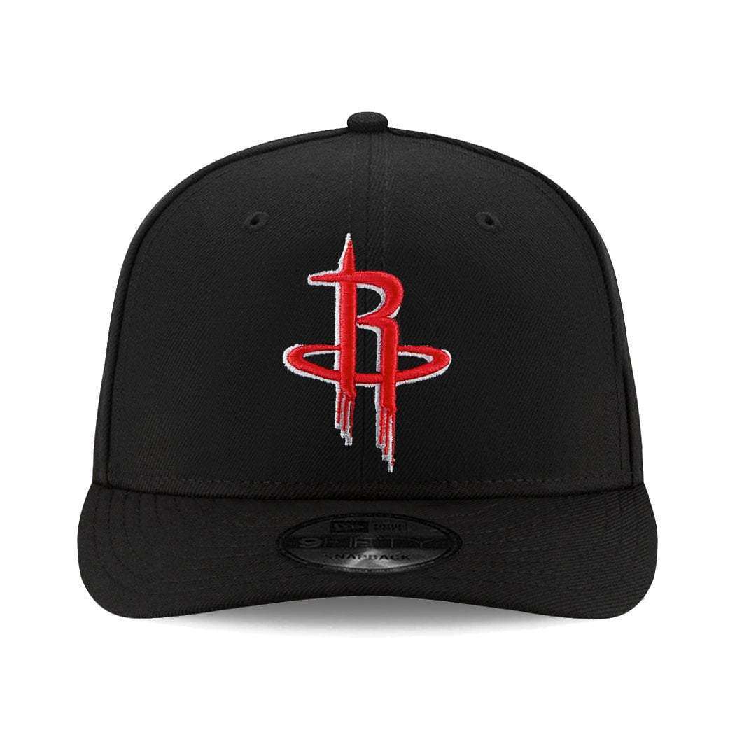 Houston Rockets New Era NBA Team Pre-Curved 9FIFTY Snapback Hat - Black