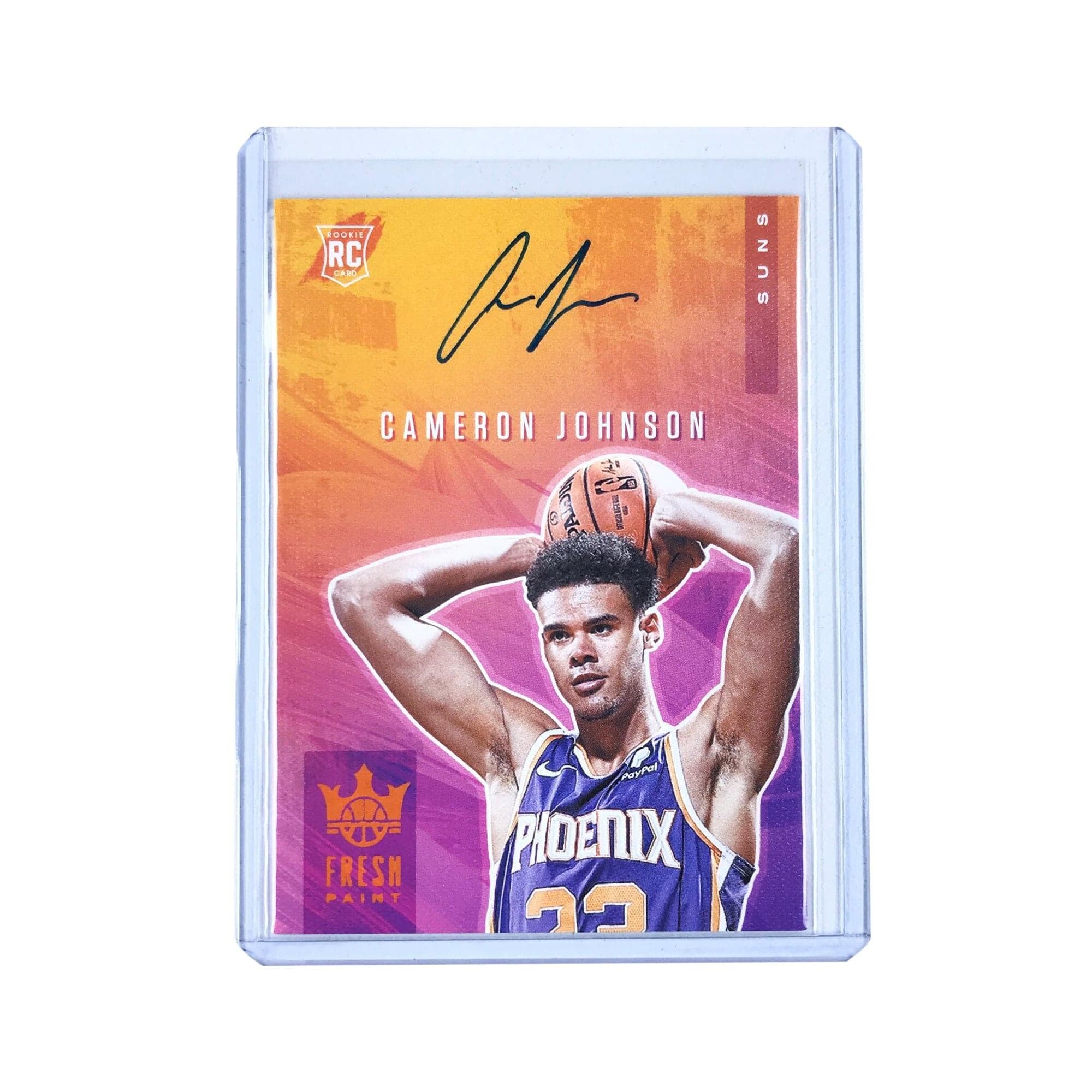 Cameron Johnson 2020 Panini Court Kings NBA Fresh Paint Orange Rookie /49 Card