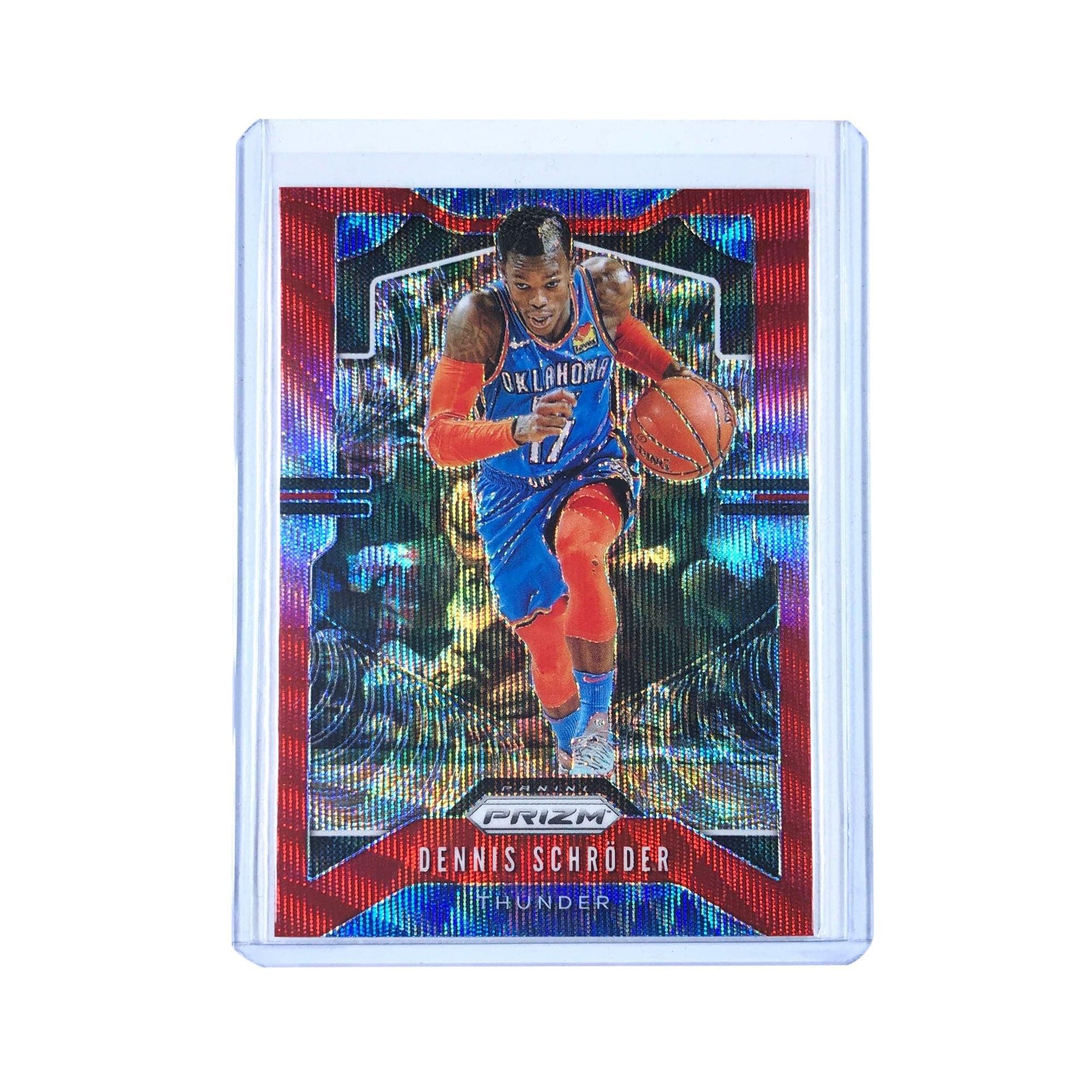Dennis Schroder Oklahoma City Thunder 2019-20 Panini Prizm NBA Red Wave 186 Card