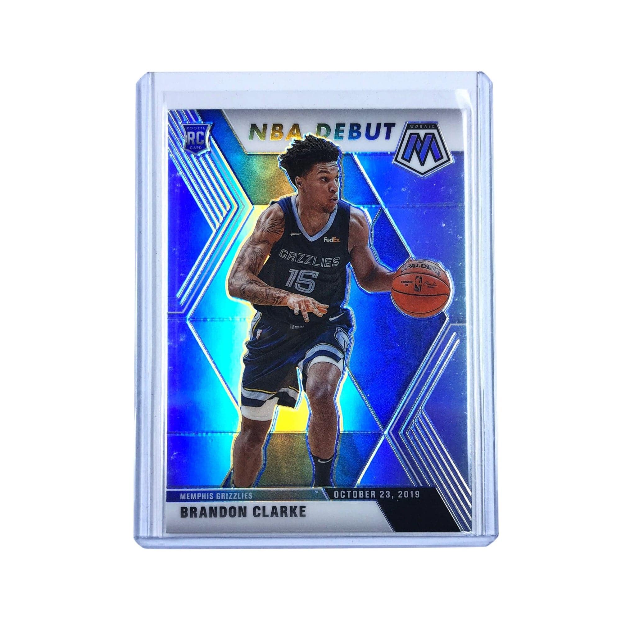 Brandon Clarke Memphis Grizzlies 2019-20 Panini Mosaic NBA Debut Silver Prizm Card